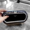 Cute Big Diamond Bowknot Car Trash Bin Hanging Vehicle Garbage Dust Case Storage Box Pressing Type Trash Can Auto Accessories