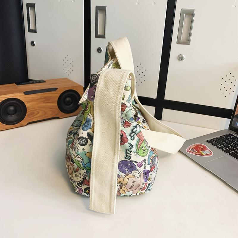 Canvas Shoulder Women's Tote Bag Ladies Simple Casual Large Capacity Designer Handbags for Women Travel Solid Shopper Bag