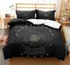 Black Sun Moon Star Bedding Set Bohemian Totem Line Duvet Cover Pillowcases Bedlinen Adults Bedclothes Twin Full Queen King Size