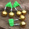 Copper Outdoor Twin Bells Ring Fishing Rod Clamp Bite Lure Alarm 5.5cm/2.16in