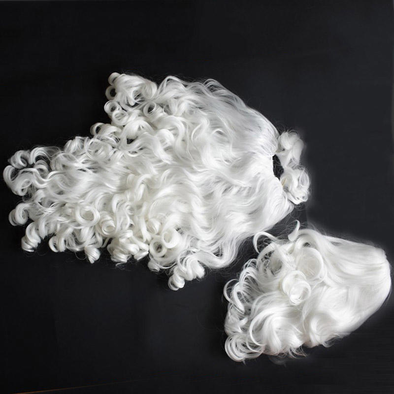 Carnival Santa Claus Wig Beard Fancy Dress Cosplay Decoration White Party Costume