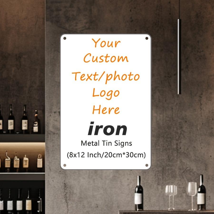 

Personalized Text Photo Metal Sign Retro Tin Plaque Wall Art for Garage Man Cave Ideal Gift for Friends 20x30cm（7.8x11.8inch）