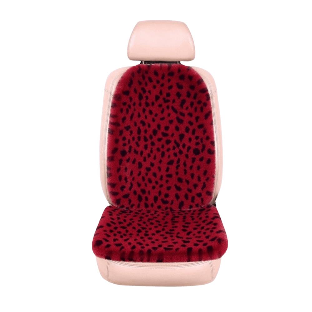 Rabbit Fur Rabbit Fur Car Pad Non-slip Plush Seat Cushion Leopard Print Seat Cover Cushion Front