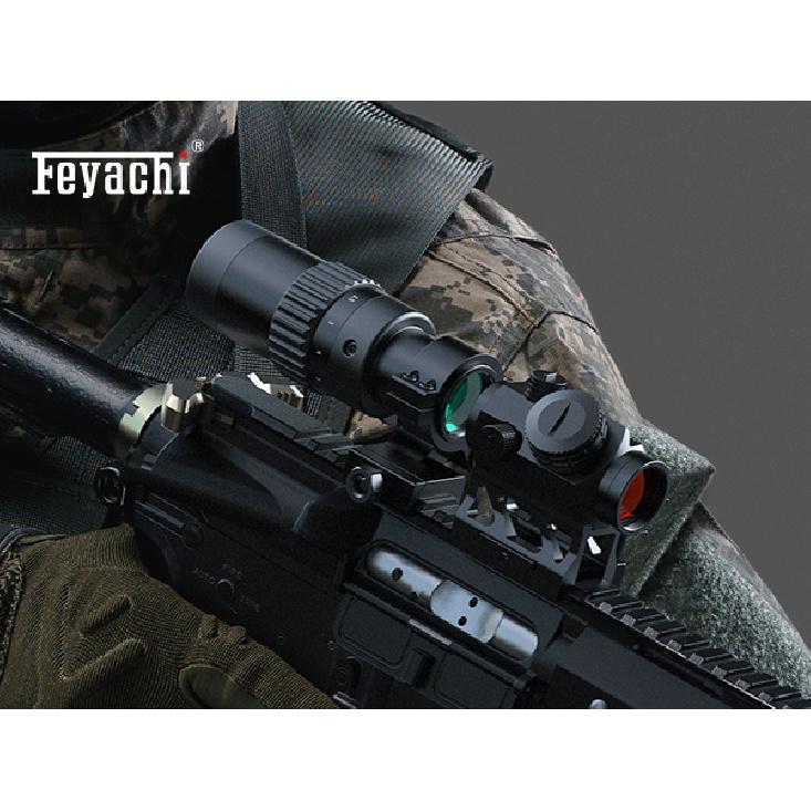 Feyachi M36 1.5X - 5X Red Dot Sight Optics Magnifier with Flip to Side Mount