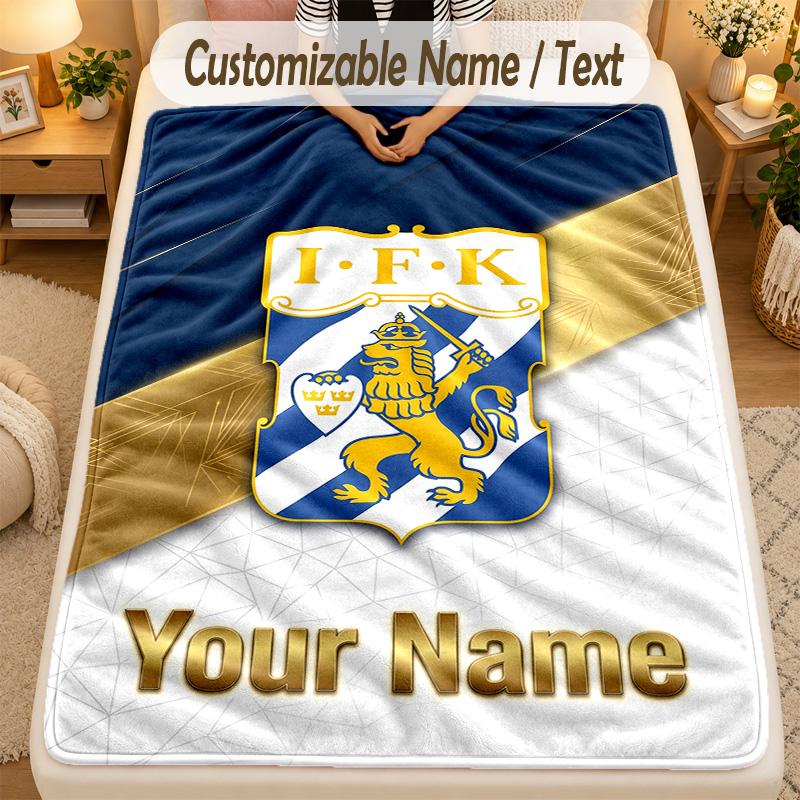 Flannel Blanketifk göteborg Custom Name Text Personalized Soft Warm Throw Blanket Home Decor Gift