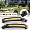 For Nissan X-Trail Rogue Qashqai Kicks LED Side Mirror Turn Light Sequential