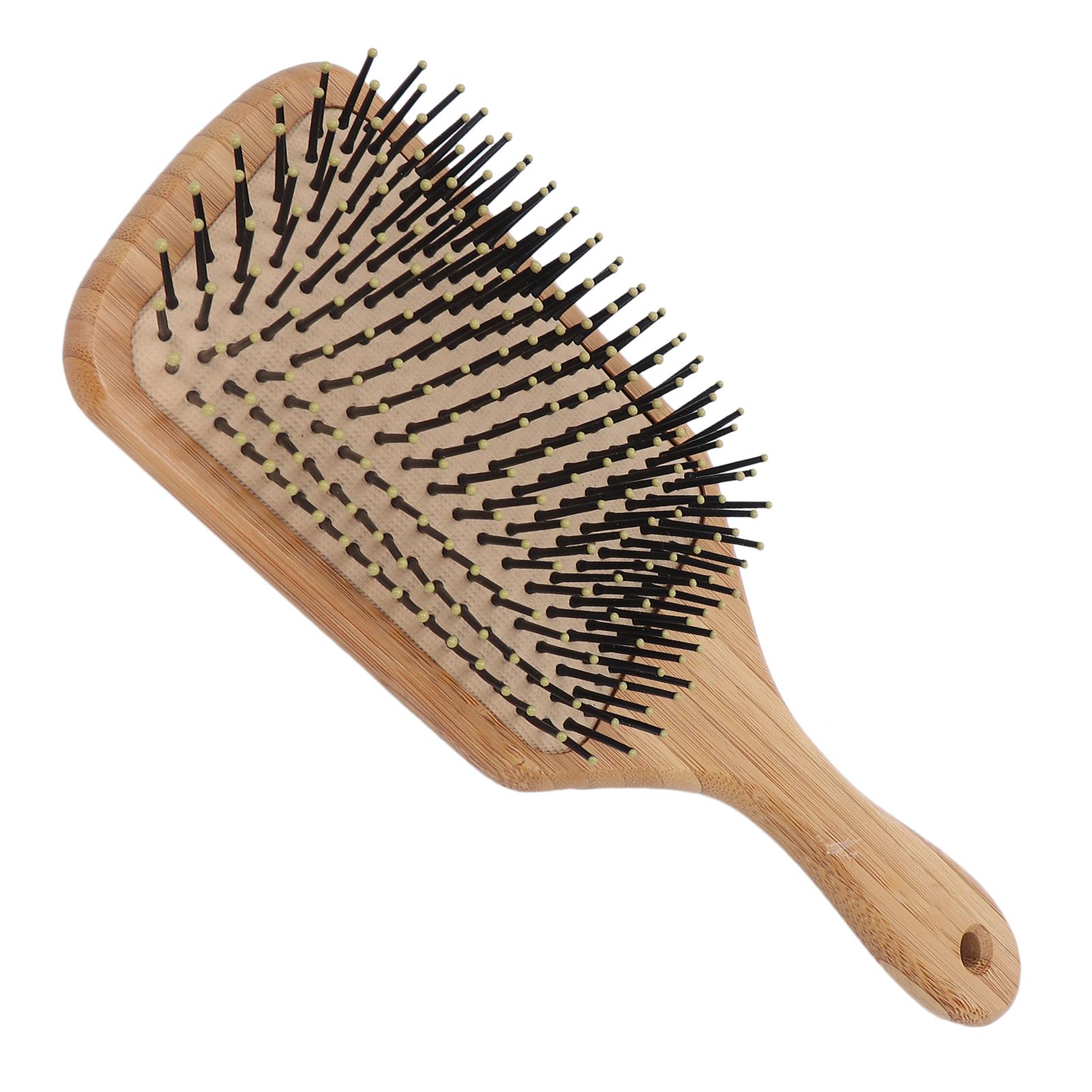

Hair Brush Professional Thick Curly Hair Paddle Detangling Brush with Wood Handle