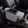 Car Center Console Height Increasing Armrest Cushion Pu Multifunctional Holder Pad Leather Cup Tissue With Armrest Box Univ S9e4