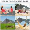 Waterproof Camping Sunshade, Portable Tent Tarpaulin, UV-Protective Sunshade, Multi-Functional Outdoor Camping Gear - Gray