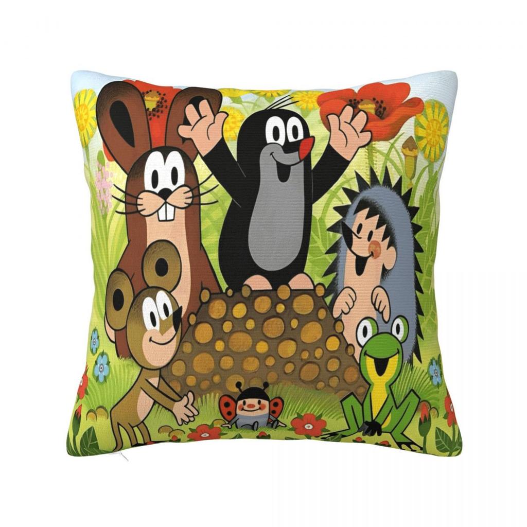 The Little Mole  Animal Printing Pillowcase Cushion Cover Pillow Covers Soft and Sweet Home Decoration Zippered Multi Size