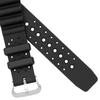 CREPHA 22mm Diver-Type Polyurethane Watch Strap - Black