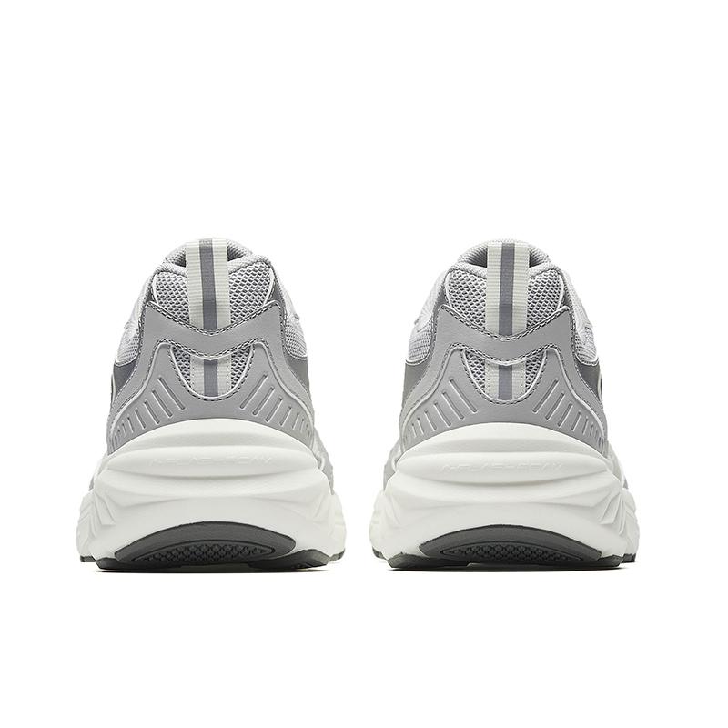 New Anta Running Collection Slip Resistant Breathable Low Top Casual Running Shoes Men's White Gray Silver 912525597-4