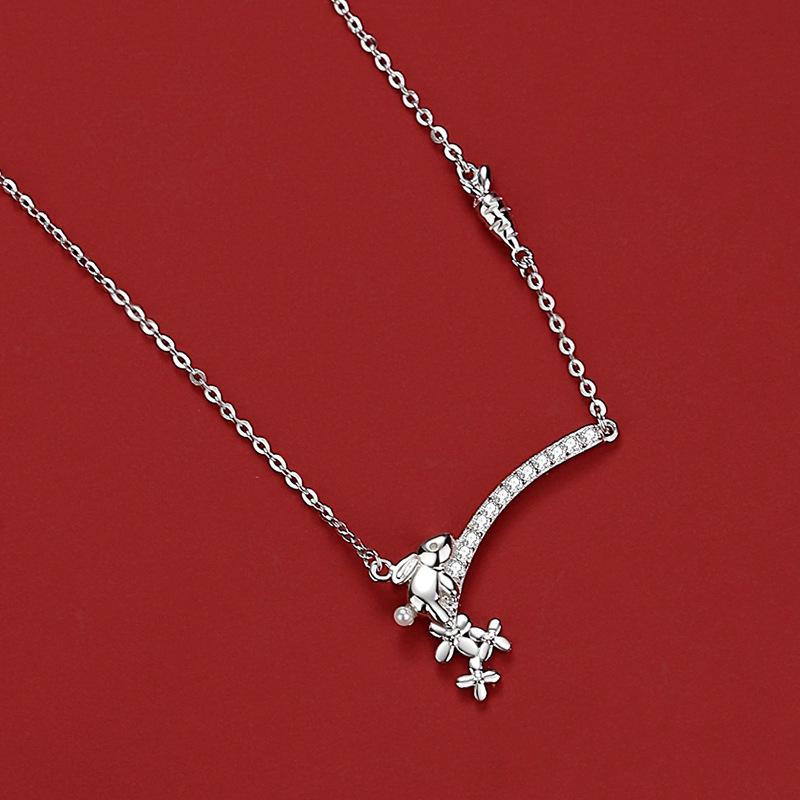 

Bao Yi Long S925 Silver Moon Rabbit Bracelet - Golden Osmanthus Charm, Chinese Style Women s Jewelry 925 Silver