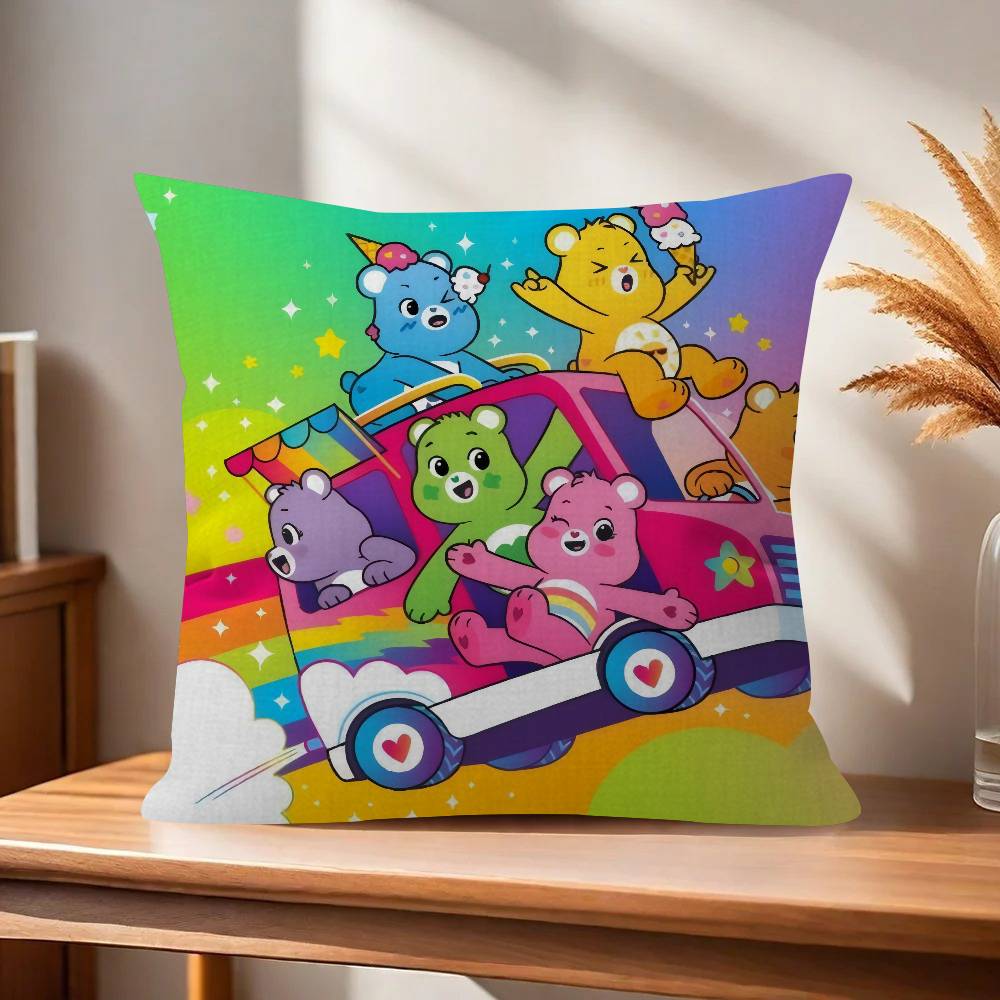 Cushion Cover Pillow Cover Decor Pillowcase Printed Cushion Case for Couch Cute CCare BBears