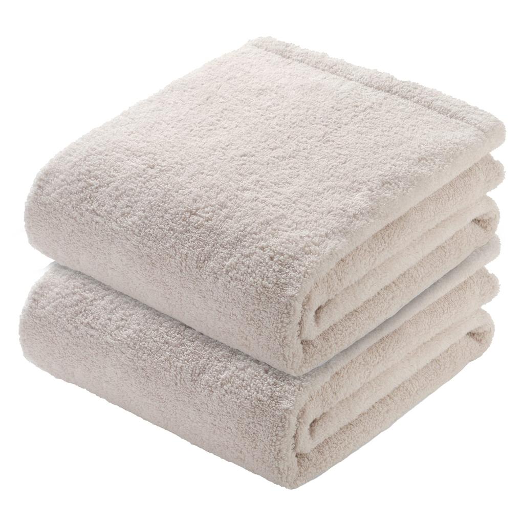 Air Kaoru Bath Towel Ecstasy Made in Oboro Thick Absorbent 60 x Asano Yarn 2-Piece Set, Japan, Towel, Towel, & Quick-Drying, 100% Cotton, Approx.