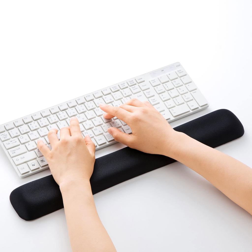 Sanwa Supply Keyboard Memory Foam Wrist Rest (Black) TOK-MU3NBK2