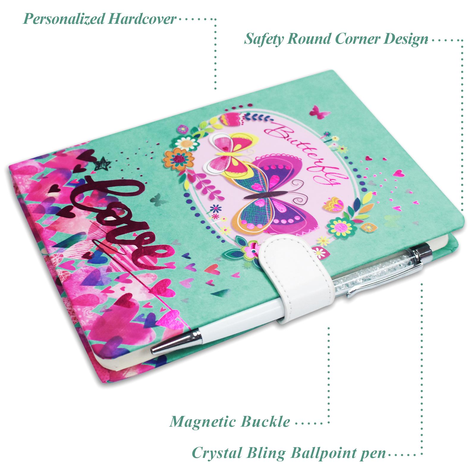 A5 Hardcover Notebook Diaries With Pen Notebook and Metal Magnetic Notebook for Sale (Blue,96 Sheets)