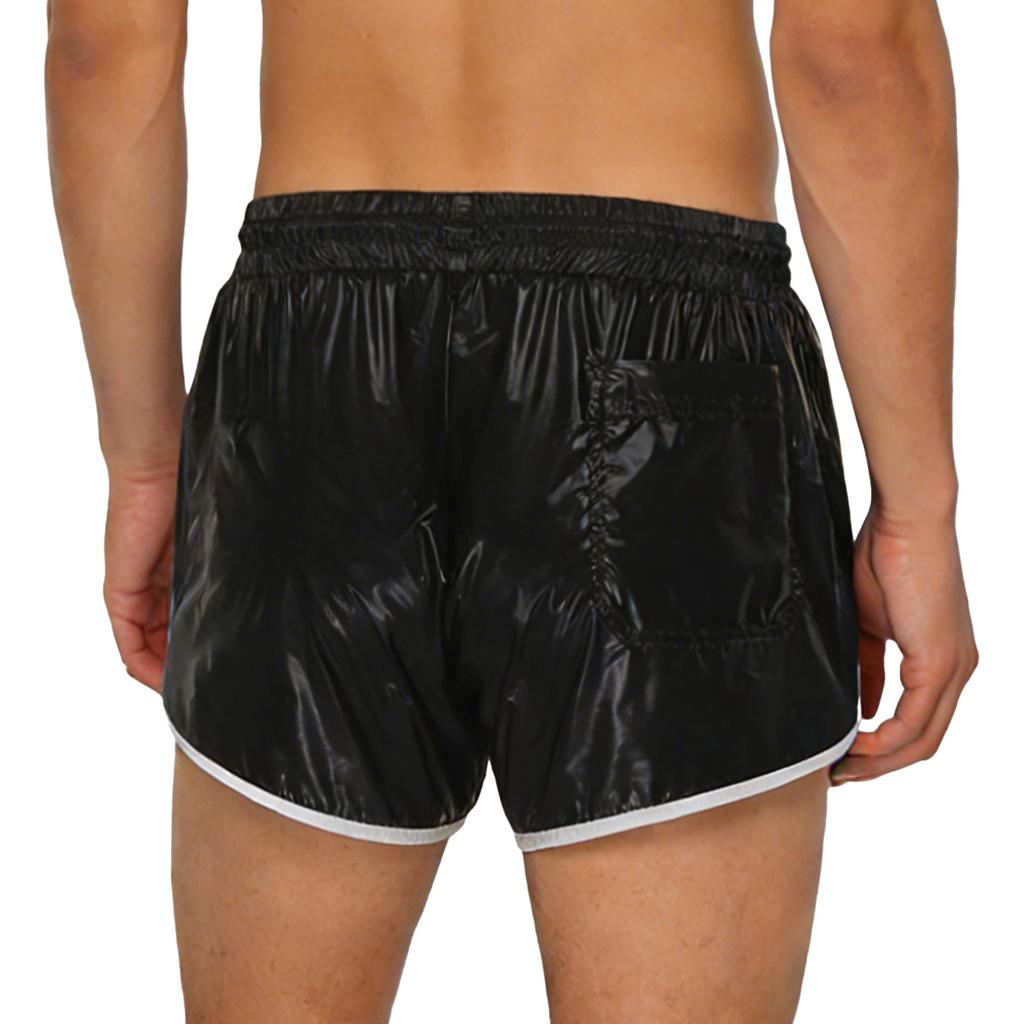Herren Badehose Color Block Wasserdichtes Design Elastischer Bund Kordelzug Nähte Taschen Trainingsshorts
