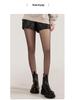 Bonas Black Sheer Fleece-Lined Nude-Feel Pantyhose - Thickened Winter Stockings