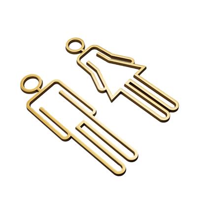 Leicht klebendes Badezimmerschild - Sichtbares Acryl-Toilettentürsymbol Toilettenschild Türschild Schild für Multifunktionell
