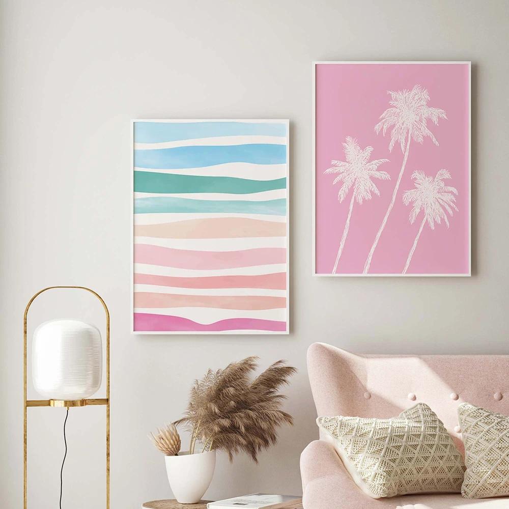 Pobřežní galerie Nástěnné umění Plakáty Letní umělecké tisky Plakáty Dívčí nástěnné umění Trendy Dekorace plážového domu Dekorace ložnice obývacího pokoje