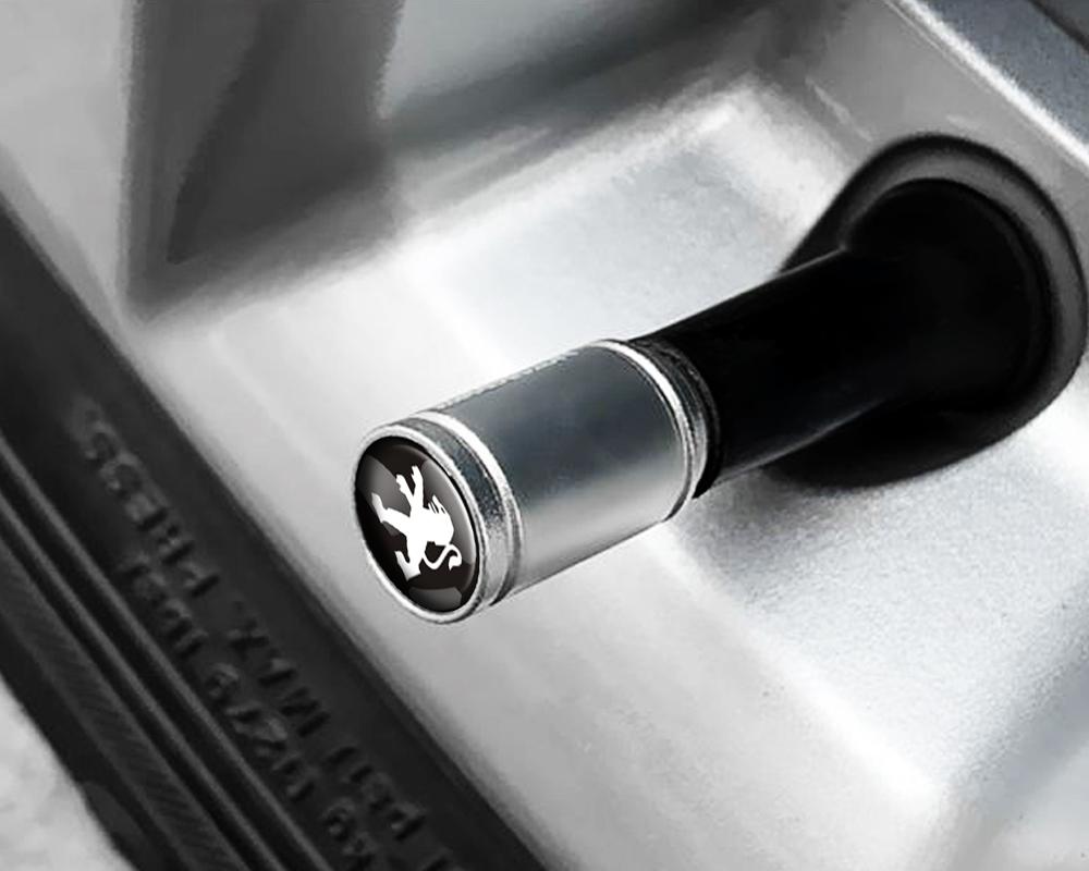 Car Tire Valve Stem Caps Car Wheel Tyre Air Valve Emblem Covers for PEUGEOT 2009 5008 301 308 406 407 408 508 108 2008 3008 107