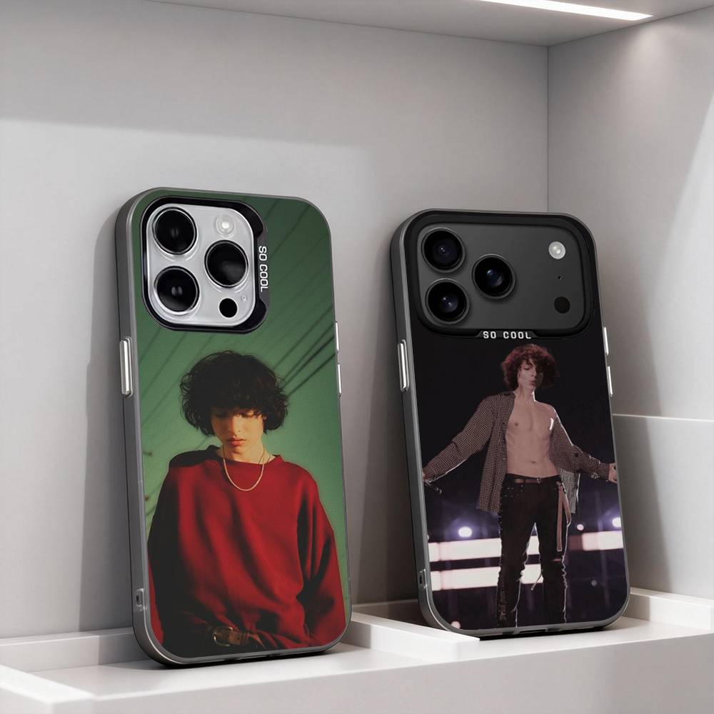 F-Finn W-Wolfhard Singer For iPhone 11,12,13,14,15,16,17,Pro,Max,Plus,E,Air,Mini Phone Case IMD Matte Black