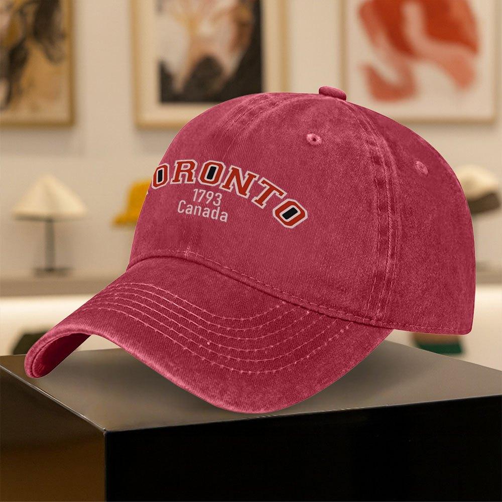 Toronto  Canada Printed Baseball Cap  Vintage Flat Cap for Unisex  Women