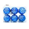 6pcs Plastic Christmas Tree Pendant Bright Hanging Ornament Snowflakes Christmas Ball  Office