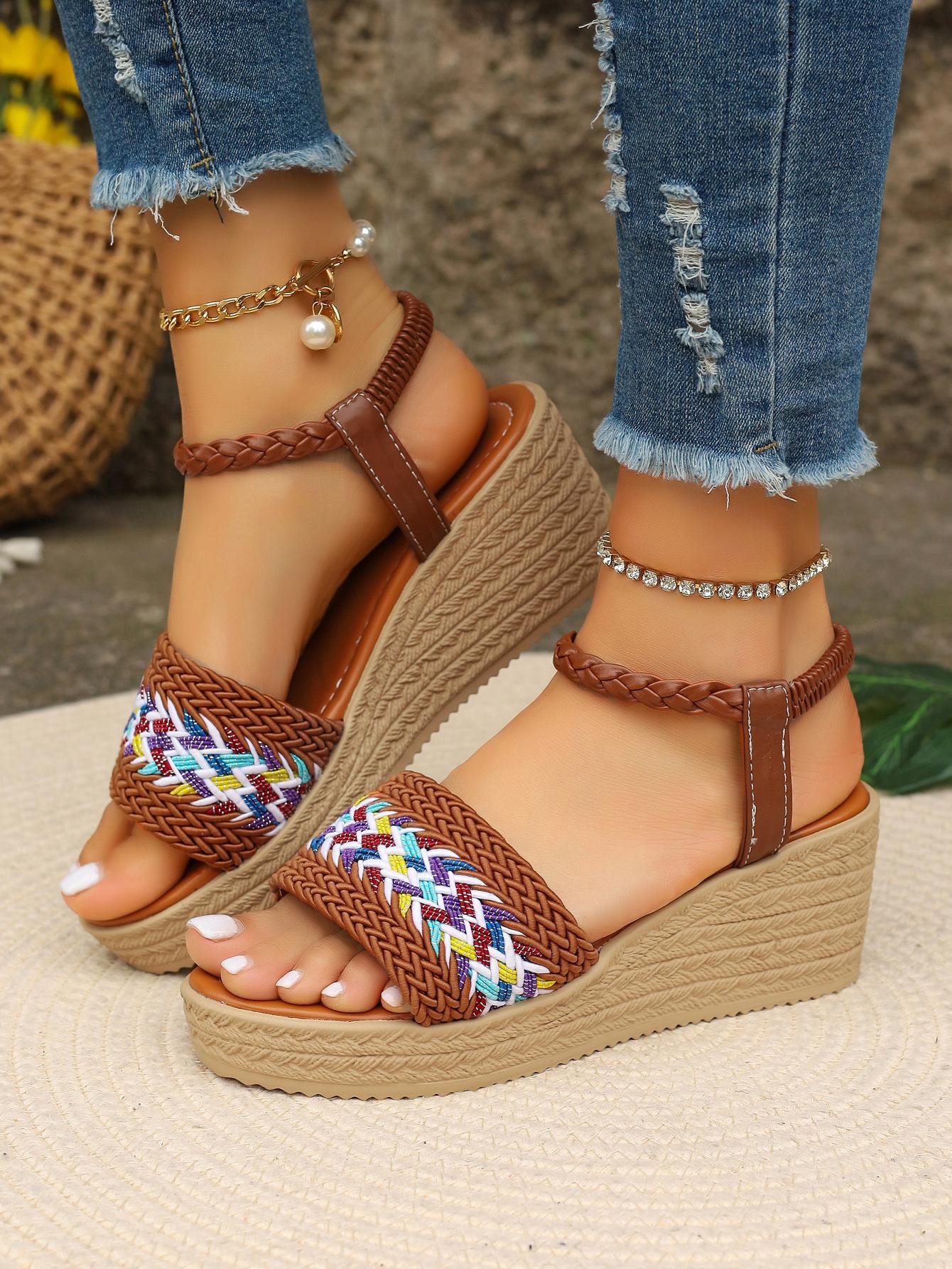 

Fashion for Women 2024 Summer Hot Sales Plus Size Sandals Platform Non Slip Beach Sandalias De Mujer 43 верблюд
