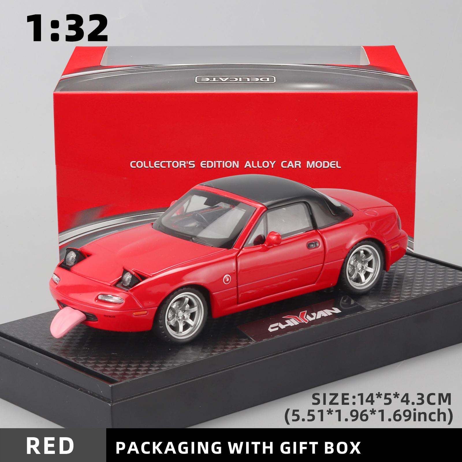 

1:32 Mazda MX5 Alloy Die Cast Toy Car Model Sound and Light Pull Back Children s Toy Collectibles Birthday gift красный