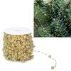 1 Roll Prl Bds Chain Artificial Prl Strand Trim String for Flower Wrth Wedding Bouquet Party Decoration