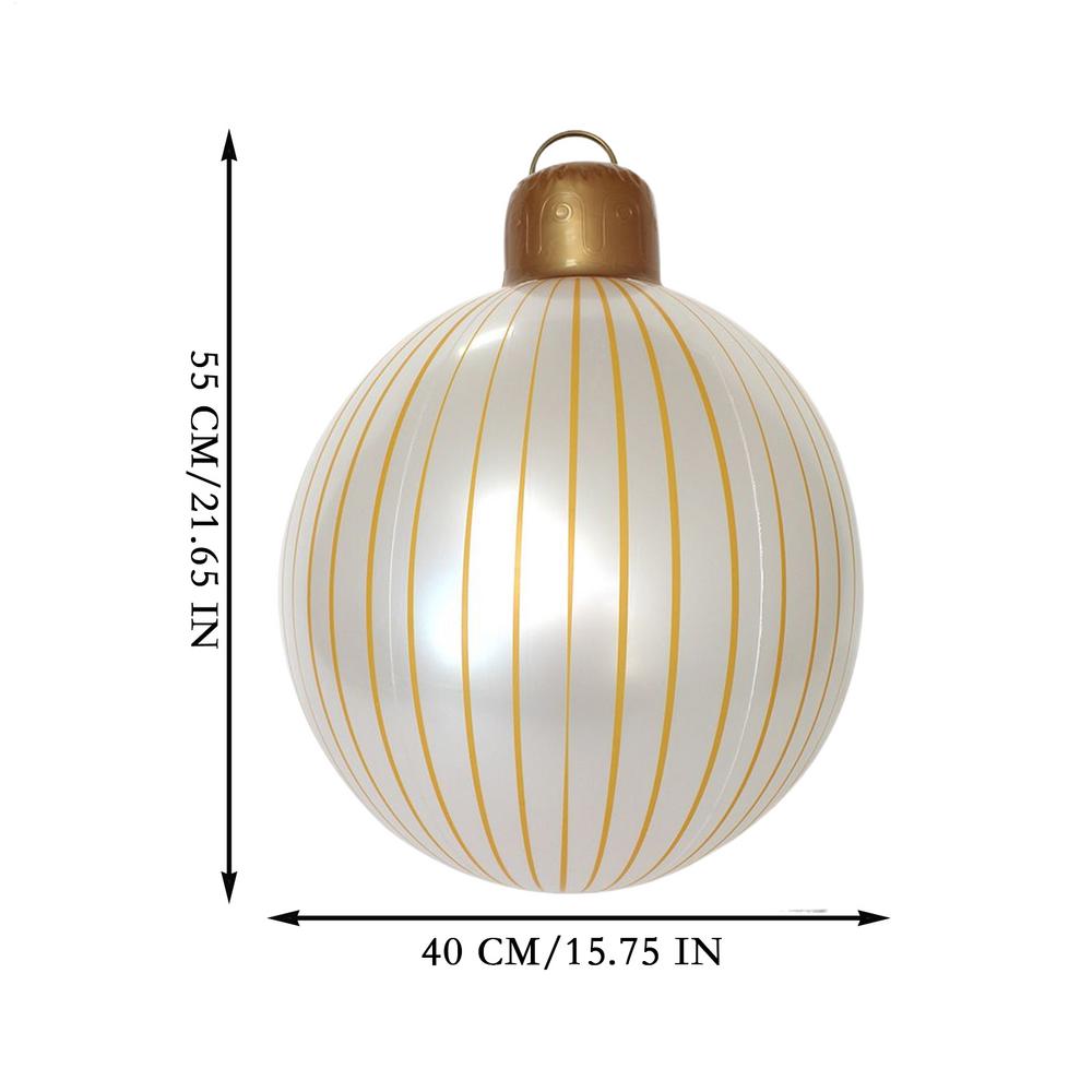 

Рождественский надувной декоративный шар 40 см ПВХ гигантский большой большой шар украшения для рождественской елки игрушечный шар без света шары-украшения 40cm жёлтый