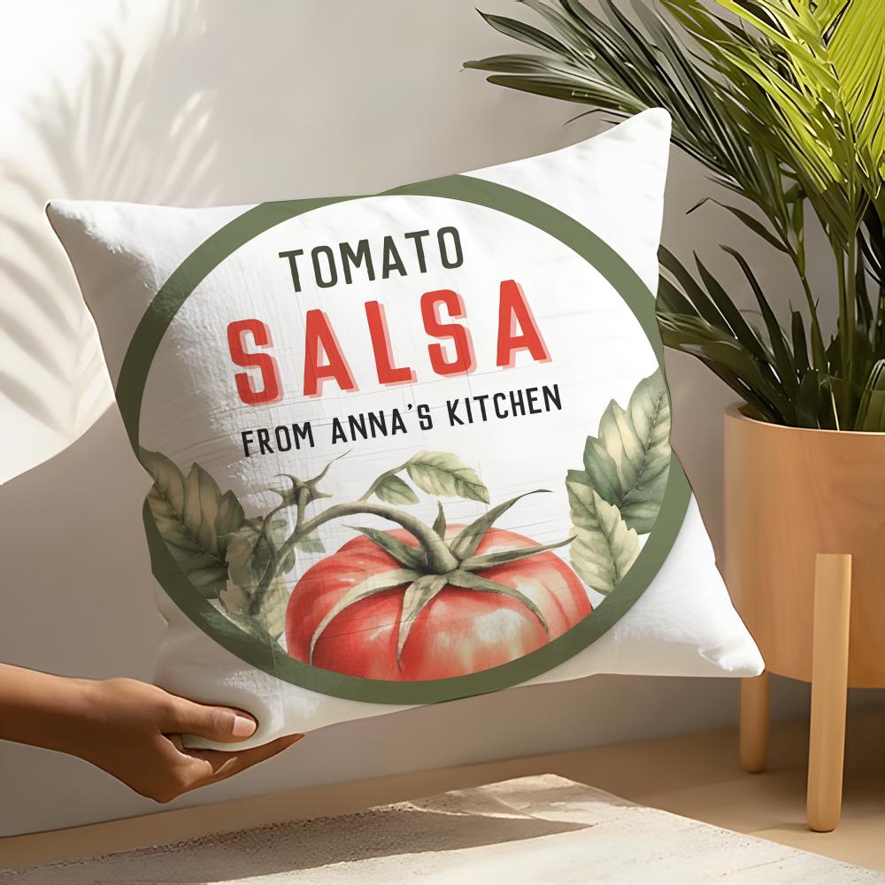 Art Funny Ketchup Label Pillow Case Linen Cushion Covers For Decorative Sofa Home Pillows Case Car Chair Pillows Cases