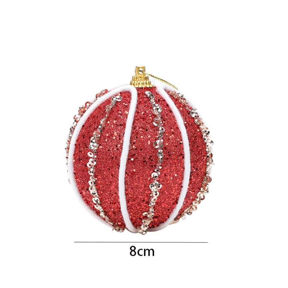 3pcs 8cm Christmas Tree Pendant Creative Hanging Ornament Christmas Ball  Wedding