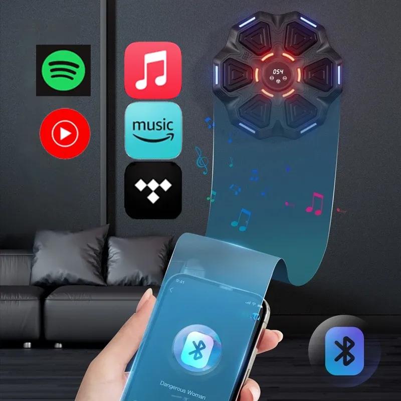 Musikboxningsmaskin Smart Bluetooth Väggmonterad Musikboxningstränare Gym Hem Elektronisk Boxningsmål Slagutrustning