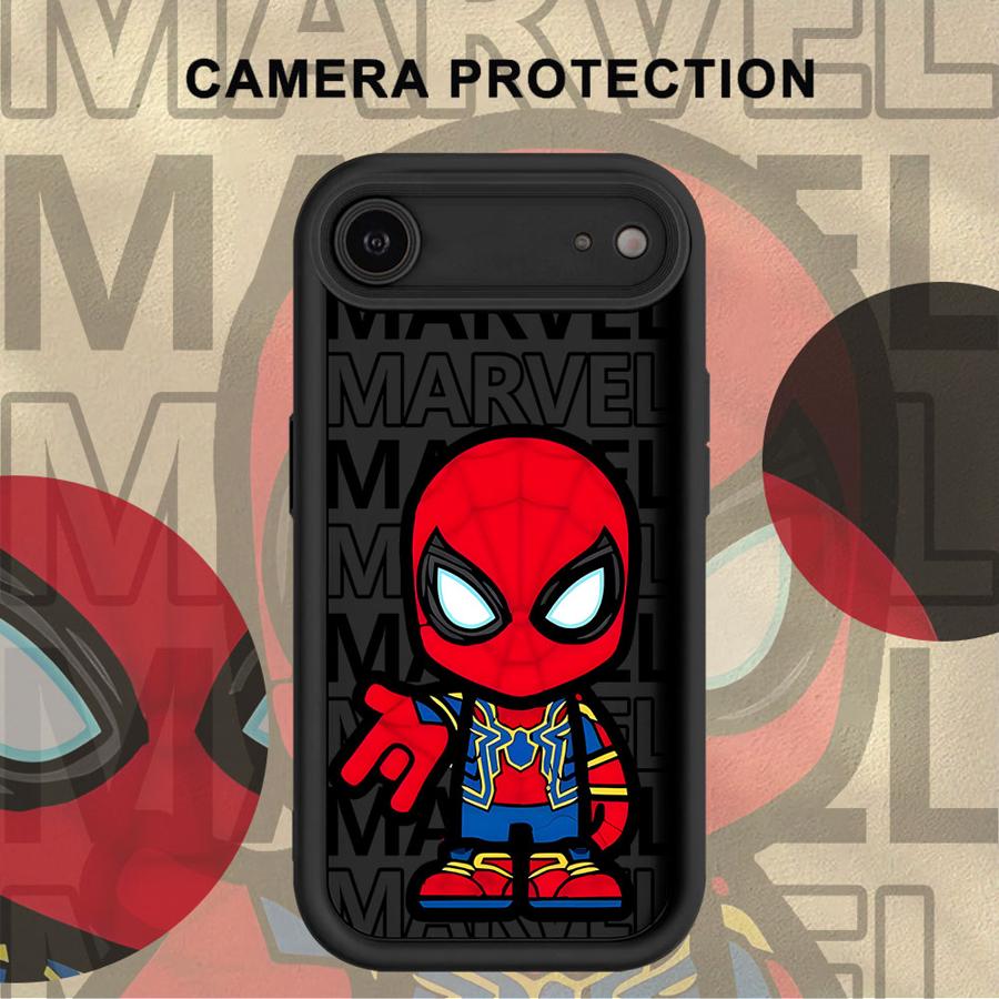 Hülle für iPhone 17 Air XR 15 16 14 Plus 13 12 11 Pro Max XS Max 16e Weiche Schale Marvel S Spider-Man Und Hulk