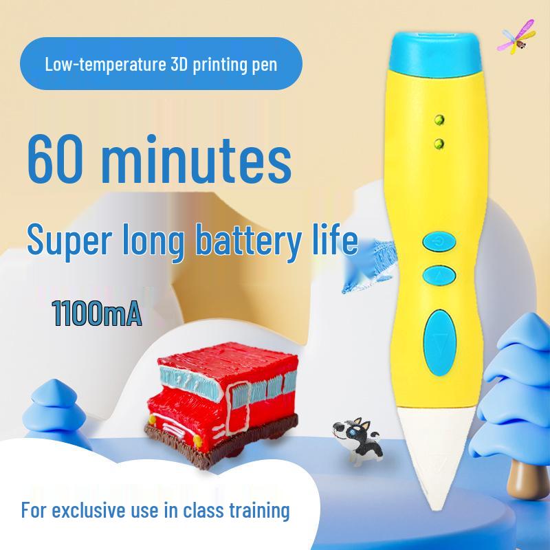 Rechargeable Low Temperature 3D Printing Pen for Kids - 1100mAh PCL Children's Day Gift