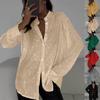 2026 Sexy Sequin Sparkle Lapel Single-Breasted Long Sleeve Women's Shirt