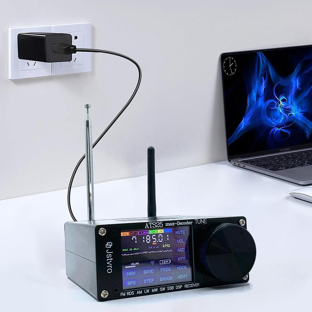 SI4732 ATS-25 Max-Decoder Radio Receiver Version 4.16 Full Band Radio Receiver 3000mA Lithium Battery 2.4 Inch Touching Screen