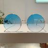 New Vintage Rotundity Sunglasses Men Women Luxury Brand Designer Gradient UV400 Sun Glasses Fashion Oculus