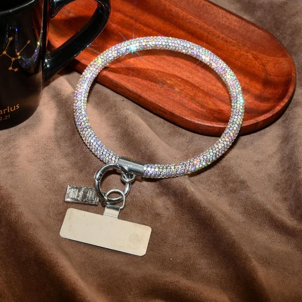 Luxury Glitter Rhinestone Phone Lanyard Bling Bling Flashy Phone Wrist Straps Bright Diamond Crystal Keychain Phone Accessories
