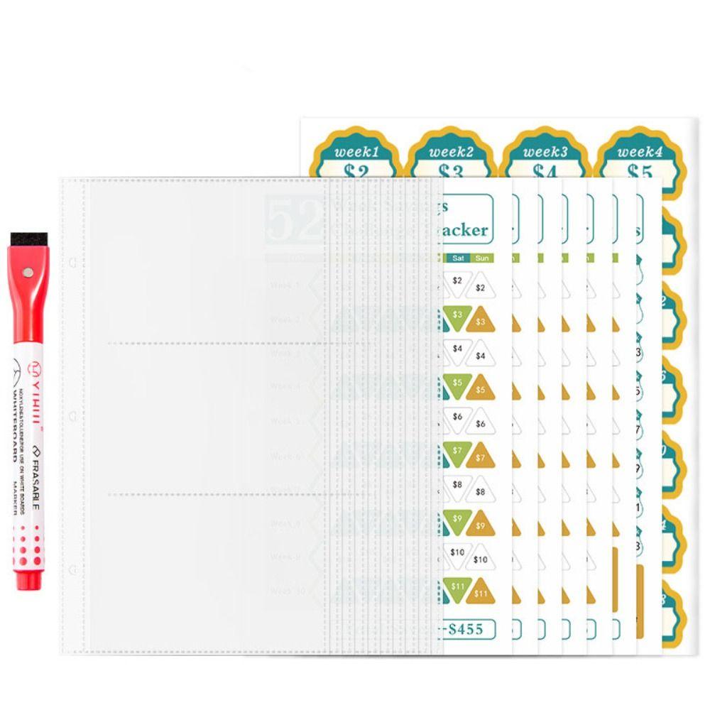 Waterproof Money Saving Challenge Loose Leaf Savings Challenge Book  Cash Envelopes