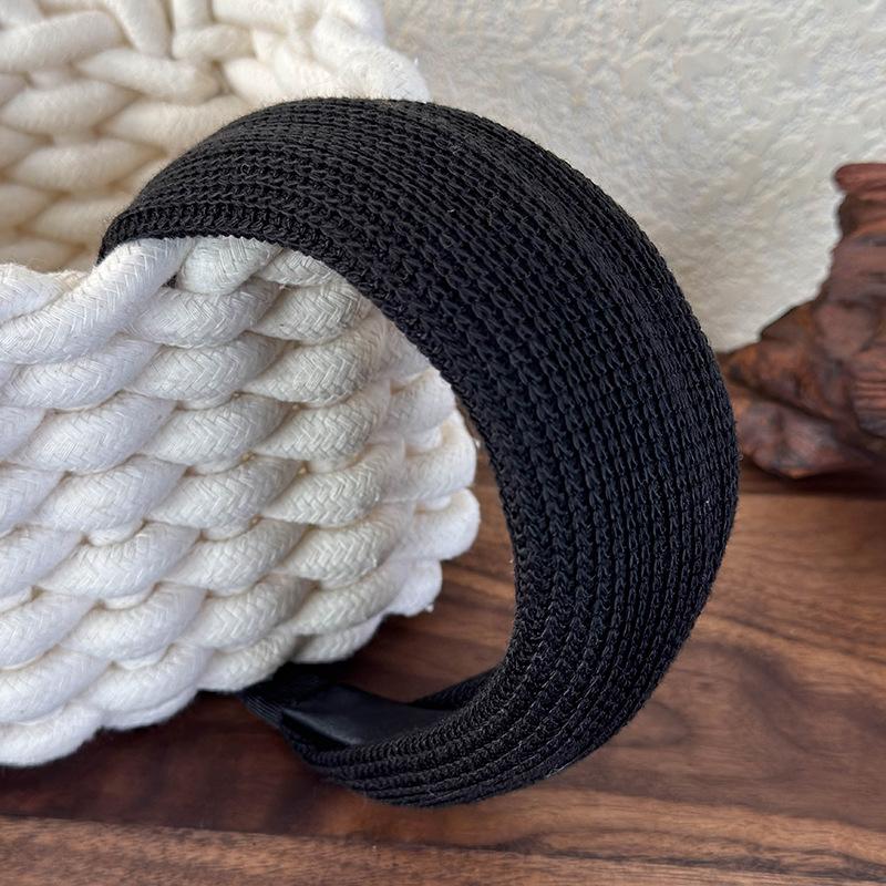 

Ретро Однотонная Вязаная Шерсть Широкая Повязка на Голову Женская Мода Темперамент Обруч для Волос Леди Умывание Лица Большая Резинка для Волос Универсальные Аксессуары