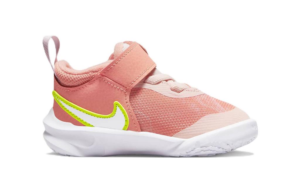 Nike Team Hustle D 10 Lil Cushioning Abrasion Resistant Low top Toddler Shoes White Orange Infant And Toddler DM4325-600