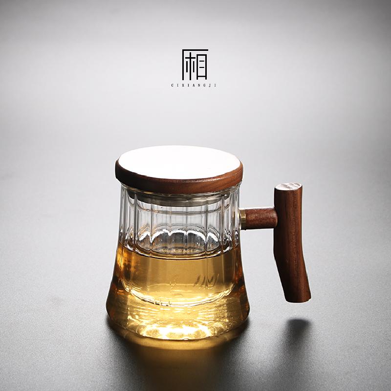 BEPAN Japanese Glass with Filter Tea Cup Tea Cup Separation Coffee Cup for Drinking Water Heat-resistant