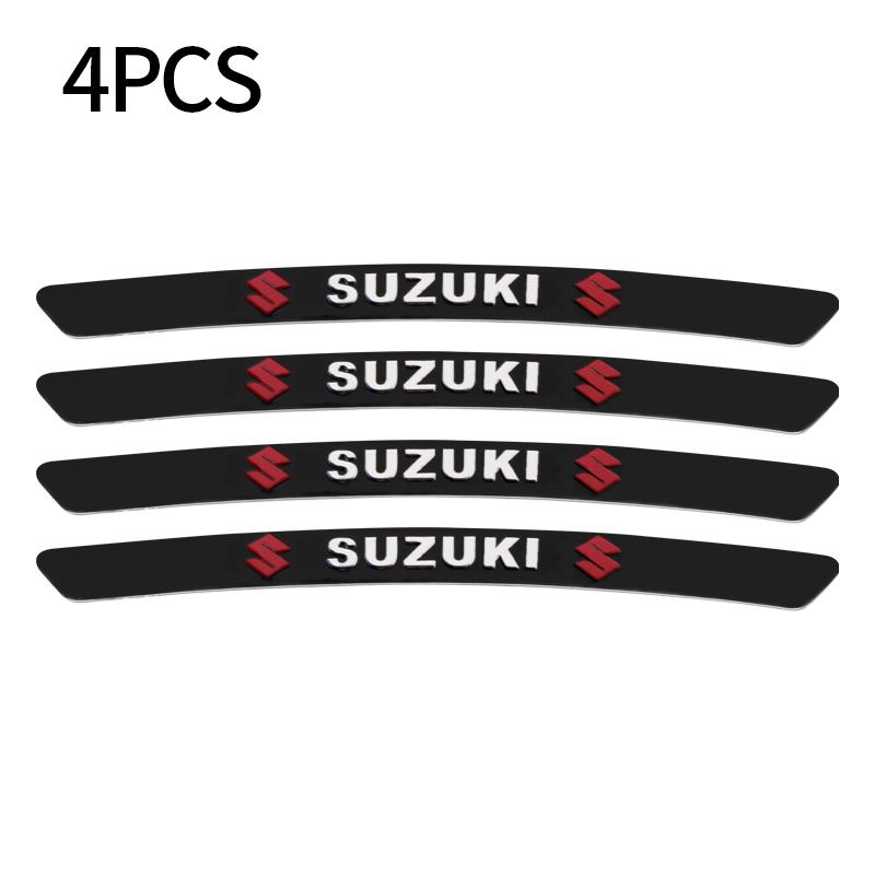 4Pcs Aluminum Car Wheel Hub Badge Sticker For Suzuki Grand Jimny Vitara Sx4 Swift Alto Emblem Tire Rim Decor Decal Accessories