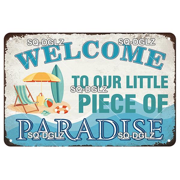 

[SQ-DGLZ] Welcome Swim Pool Rules Metal Sign Vintage Plaque Tin Sign Plate Wall Decor For Bar Club Man Cave Art Painting Poster 20x30cm（7.8x11.8inch）