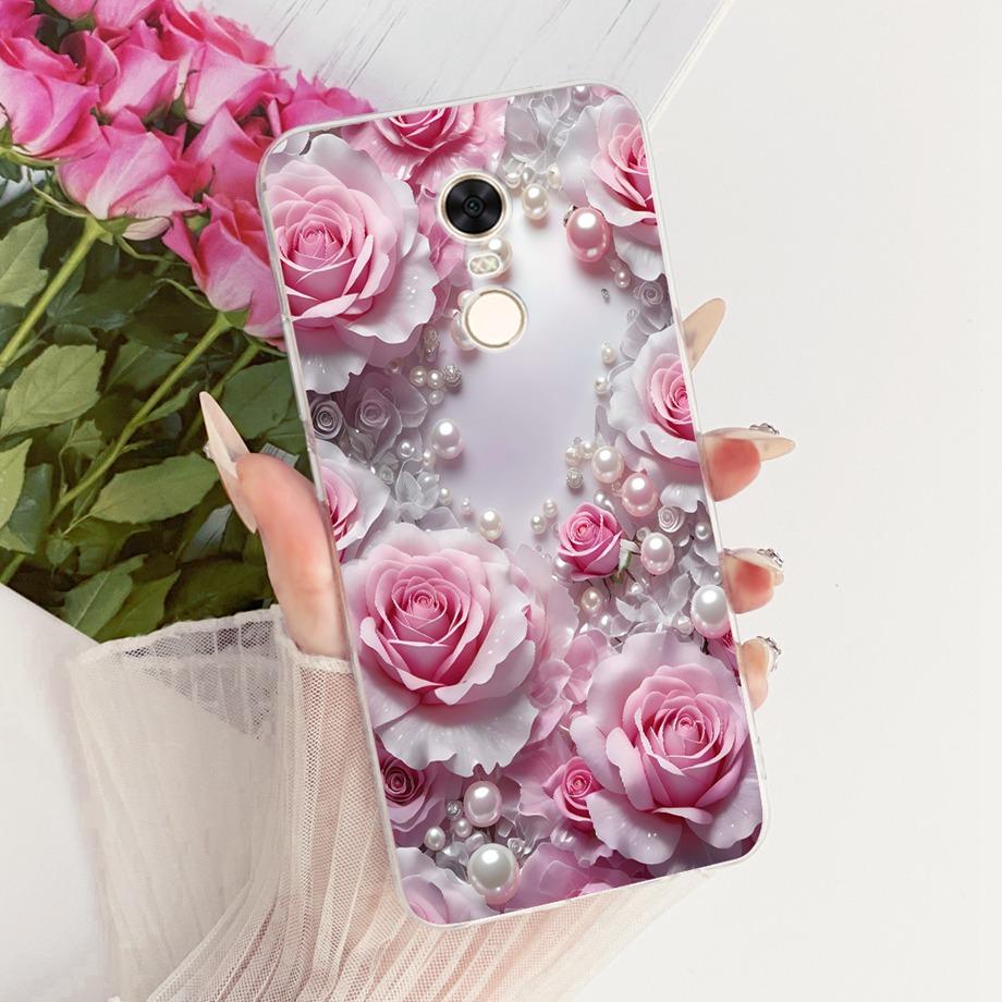 For Xiaomi Redmi 5 Plus Redmi5 Phone Case Luxury Flower Butterfly Cartoon Bow Pattern Back Cover Soft TPU Silicone Bumper