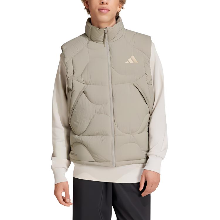 New Adidas Vest Men's Egg Stone Silver Gray JG5939